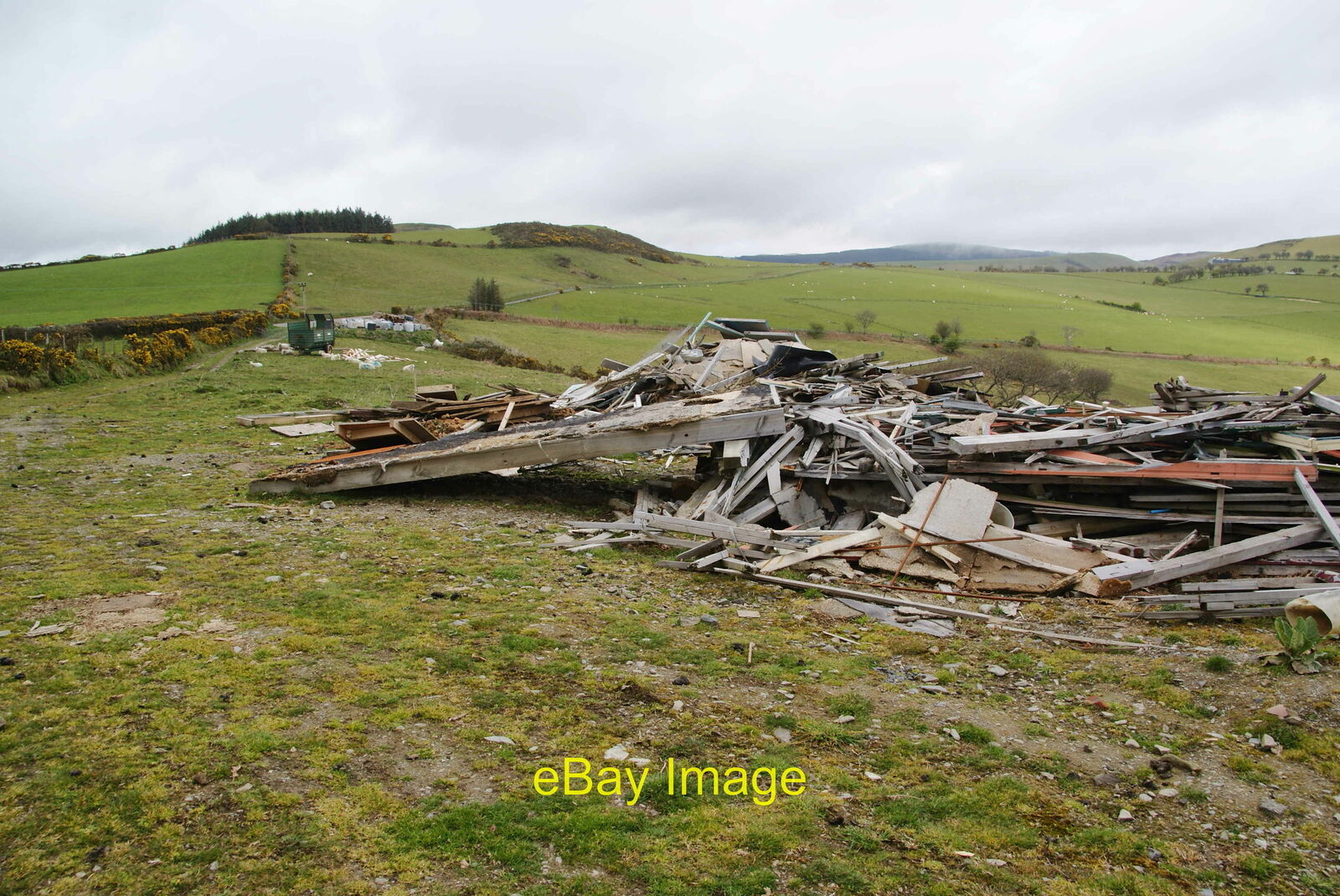 Photo 12x8 Hilltop pile of builders rubbish near Lluest Fawr I presume the c2012
