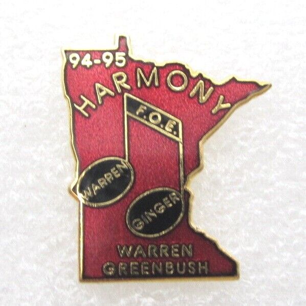 Vintage 1994-1995 Harmony Warren Greenbush Minnesota Lapel Pin (B883)