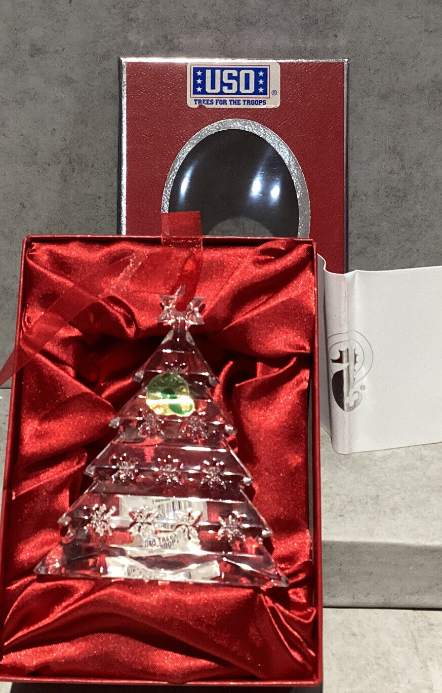Waterford Crystal Ornament 2005 USO For The Troops Tree Christmas Holiday