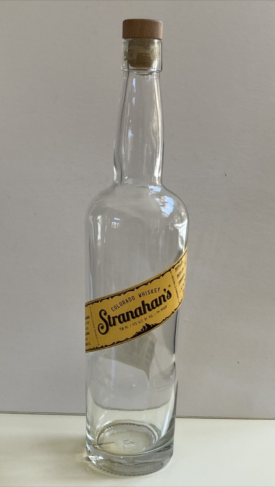 Stranahan's Colorado Whiskey Original 750 ML Empty Bottle Excellent