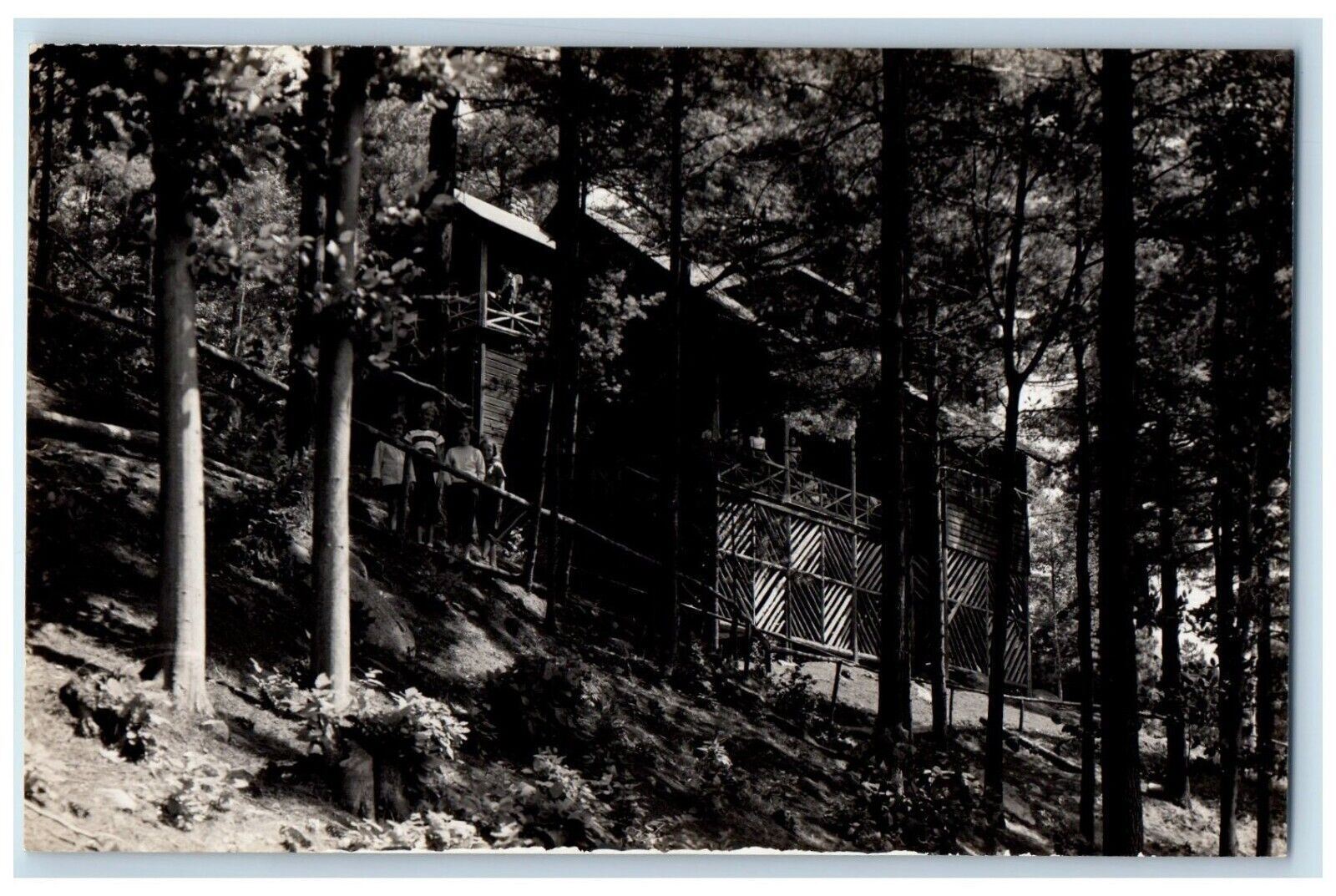 c1940's Paradox Lake Forest Lodge Kids Paradox New York NY RPPC Photo Postcard