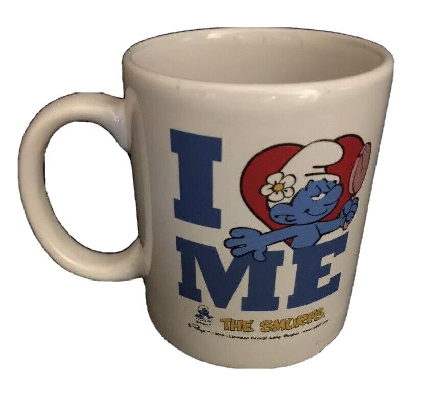 The Smurfs I Love Me Coffee Mug  I Heart Me Collectable Mug