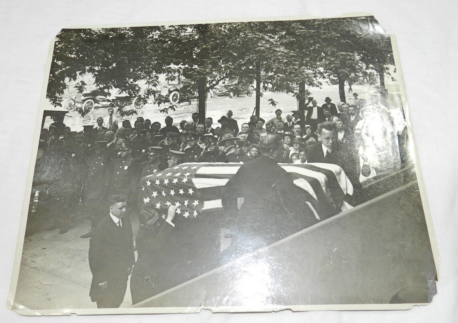 Vintage Press Photo by Paul Thompson - Police Parade - Funeral of John P Mitchel