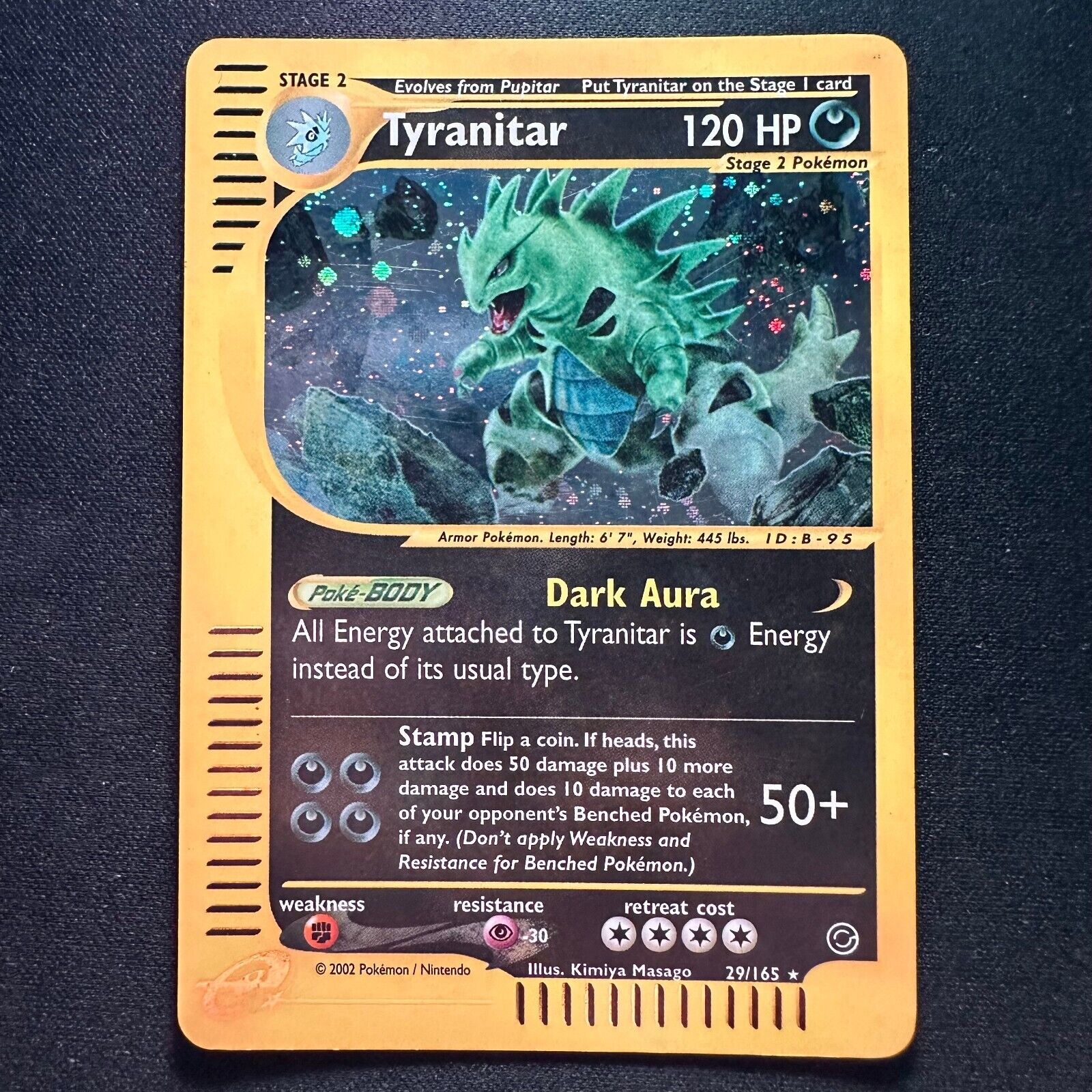 Tyranitar 29/165 Expedition Base Set Rare Holo Pokemon Card