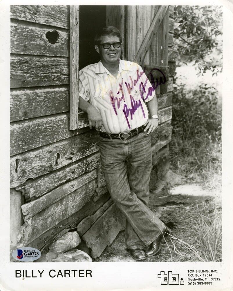 Billy Carter Vintage Autographed Signed 8x10 Photo Beckett Authentic BAS COA