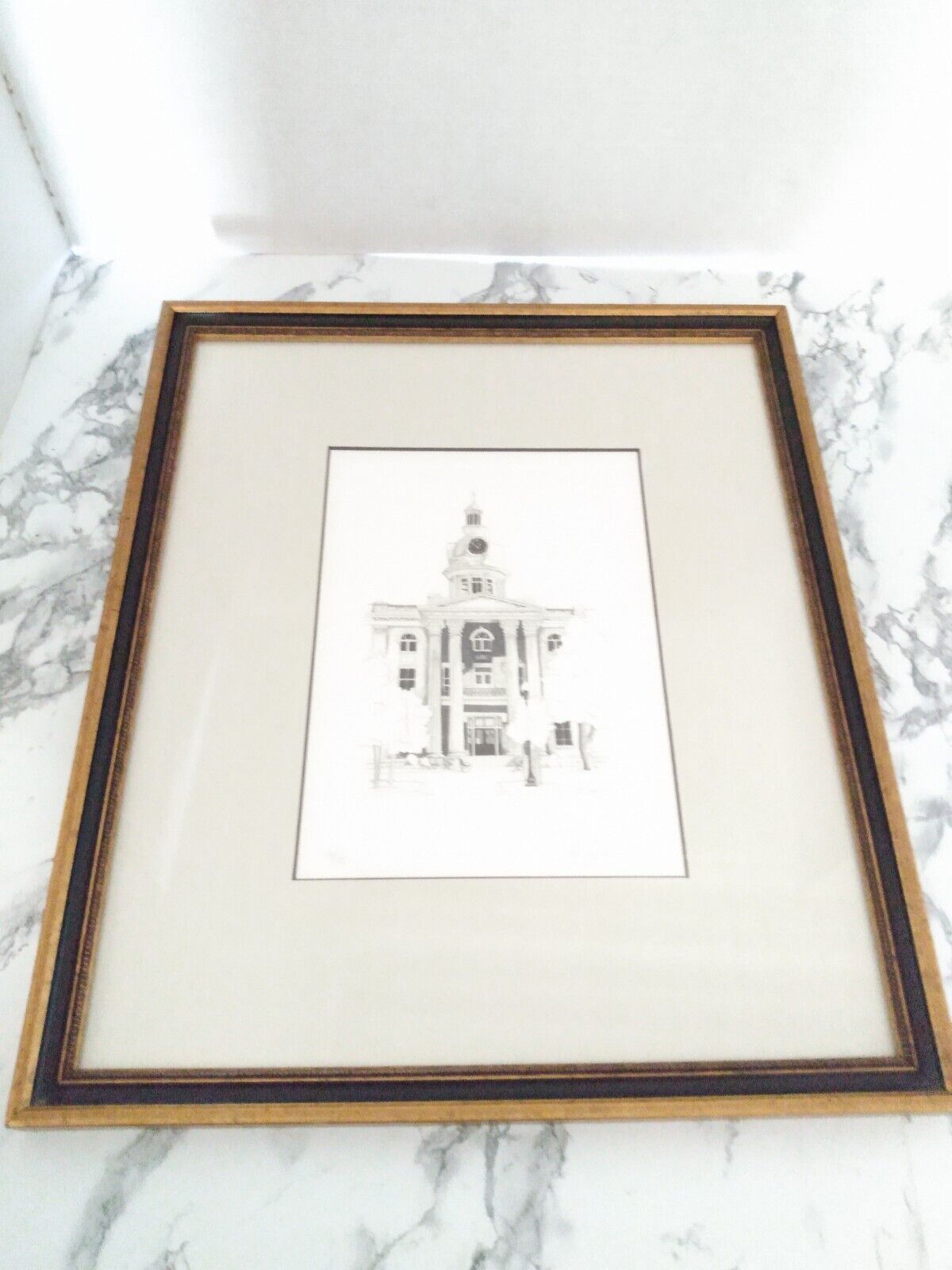 Rutherford County Tennessee County Courthouse Sketch # 14/100 Framed.