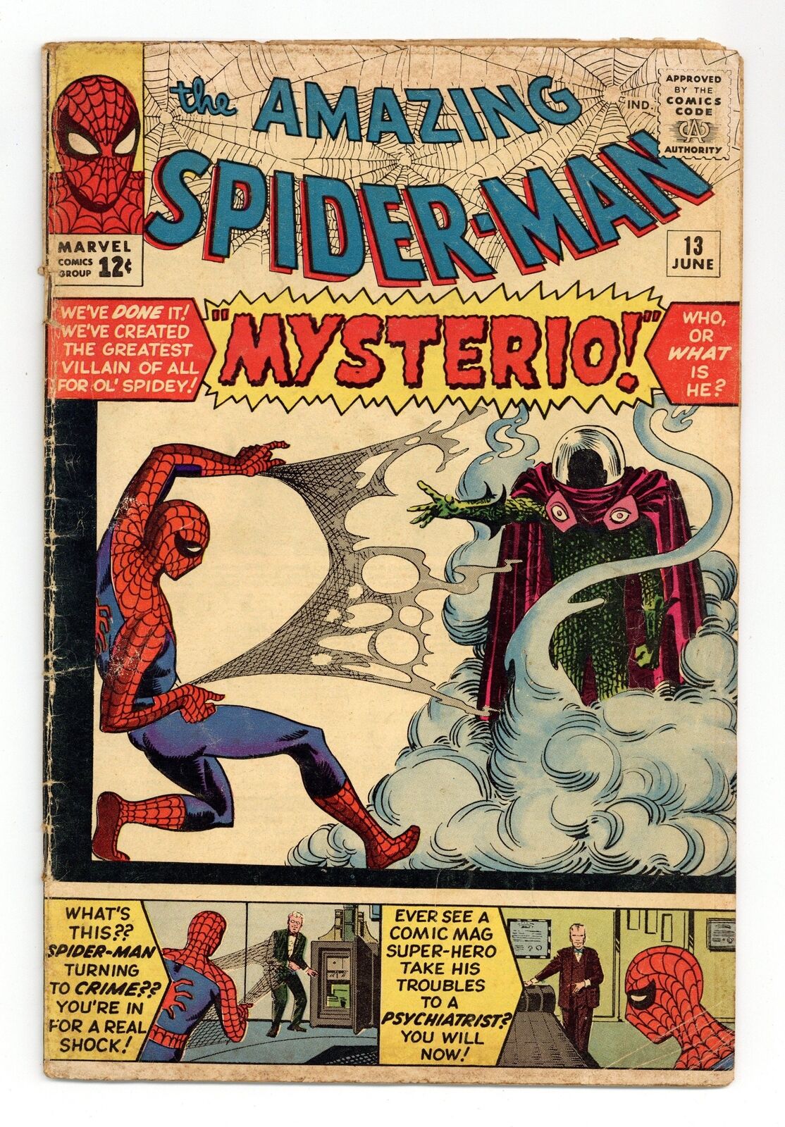 Amazing Spider-Man #13 GD 2.0 1964 1st app. Mysterio