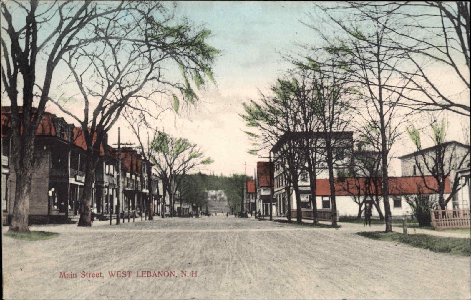 West Lebanon New Hampshire NH Main St. 1900s-10s Postcard