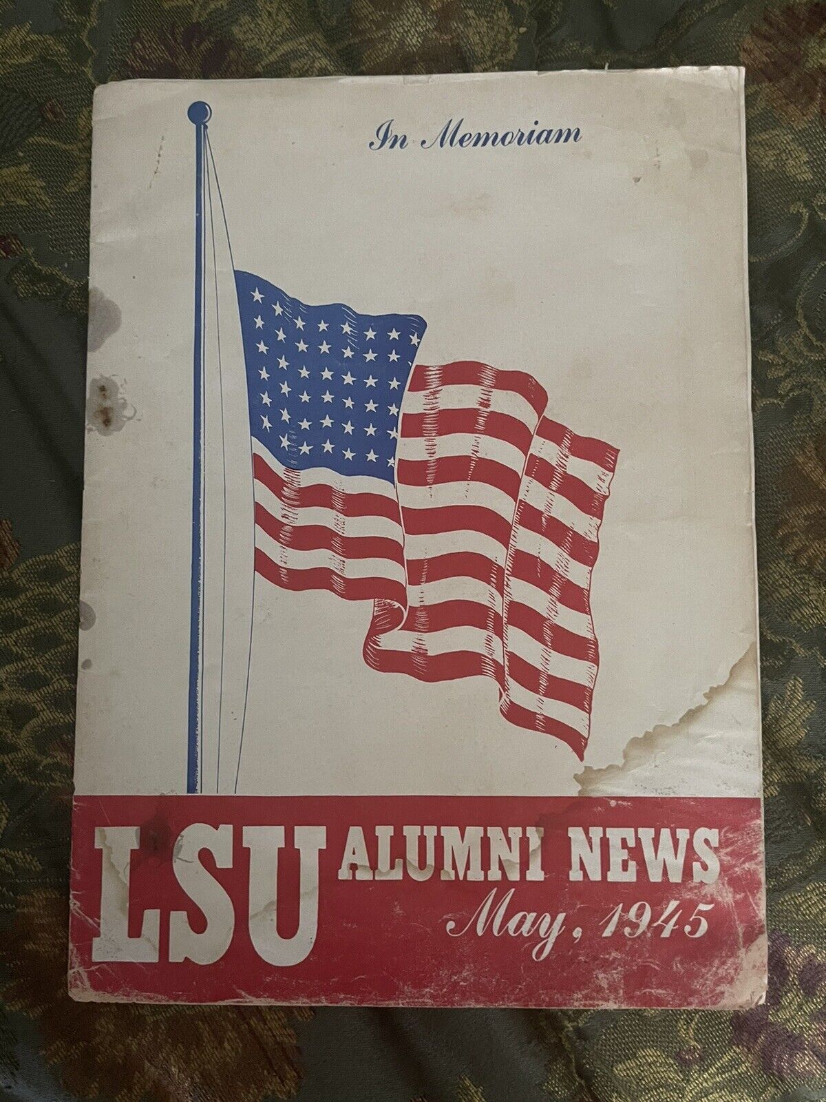 Rare WWII Era LSU Alumni News, May 1945 - WWII casualties - Including Alex Box