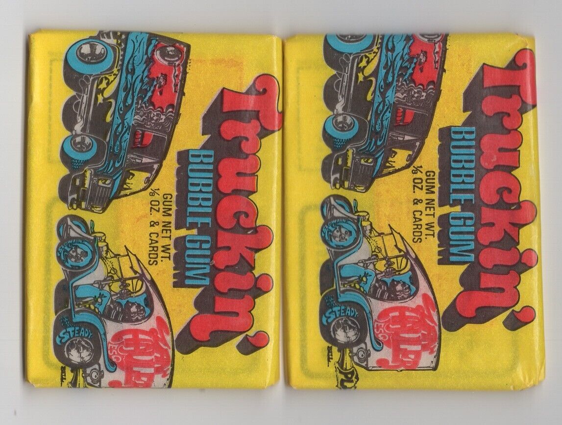 Truckin' 1975 Donruss - Lot of 2 Sealed Wax Gum Trading Card Packs