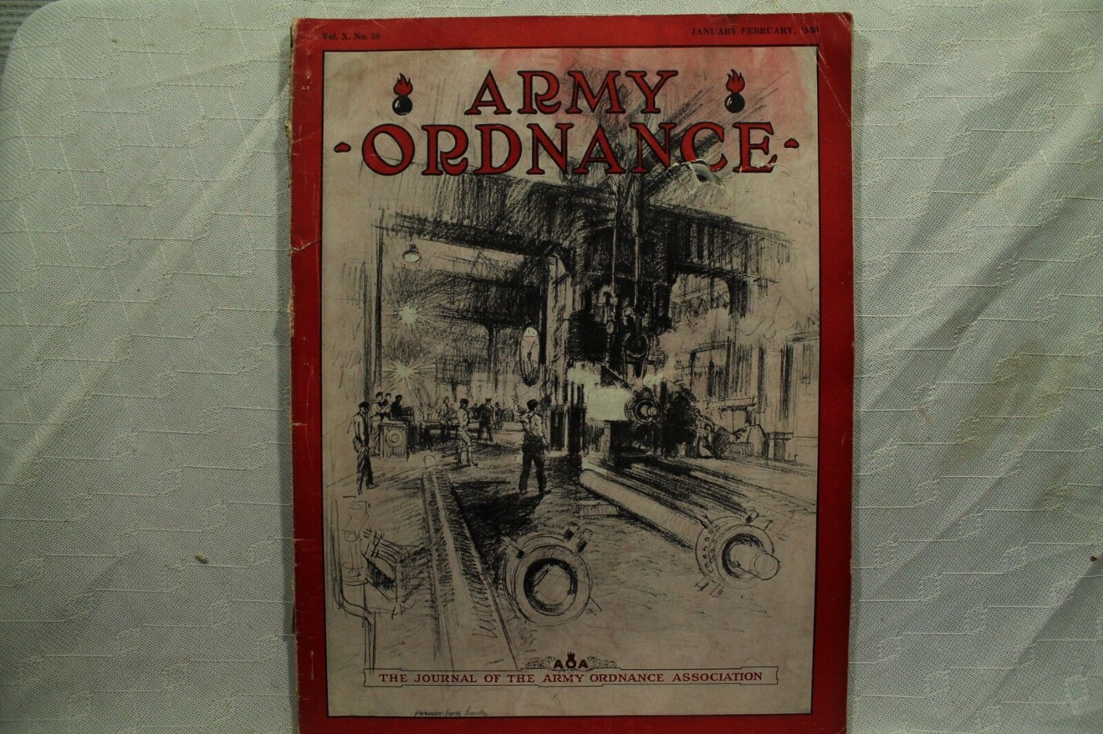 ARMY ORDNANCE JANUARY FEBRUARY 1930 vintage  OLD military MAGAZINE