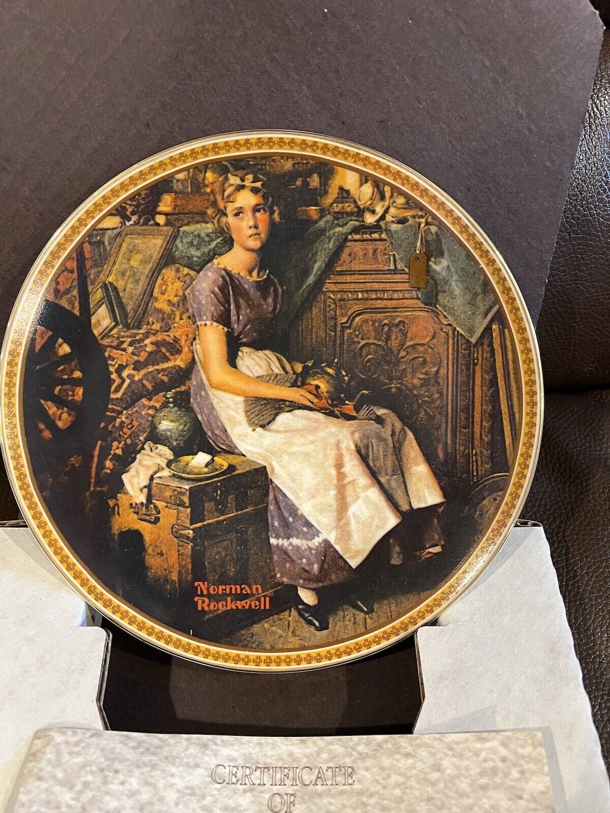 Knowles Norman Rockwell’s “Dreaming In The Attic” Collector Plate 8.5”