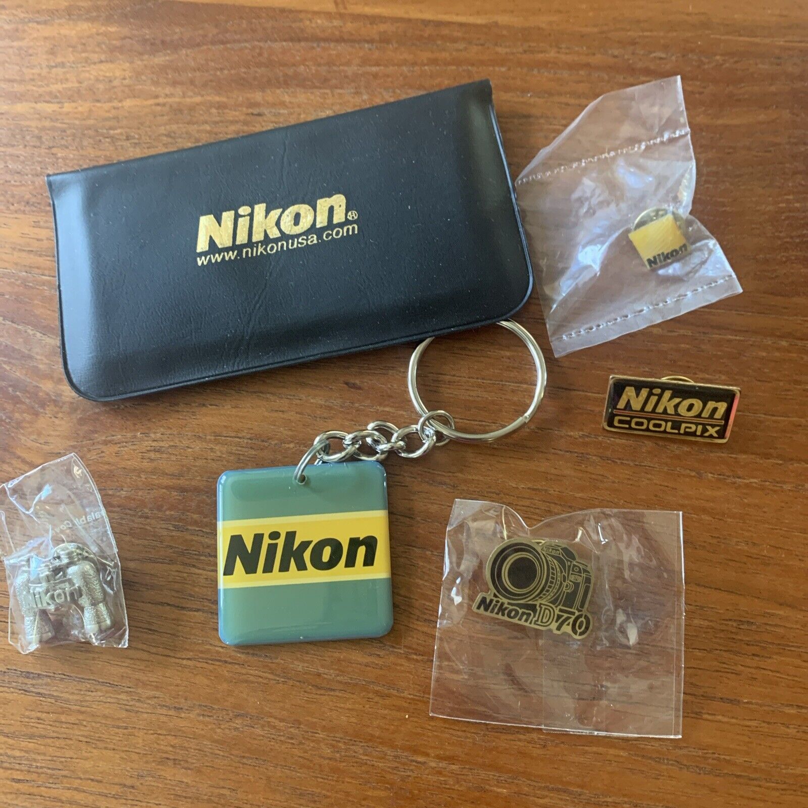 Nikon Collectors Pins, key ring, logo Pin, Vintage