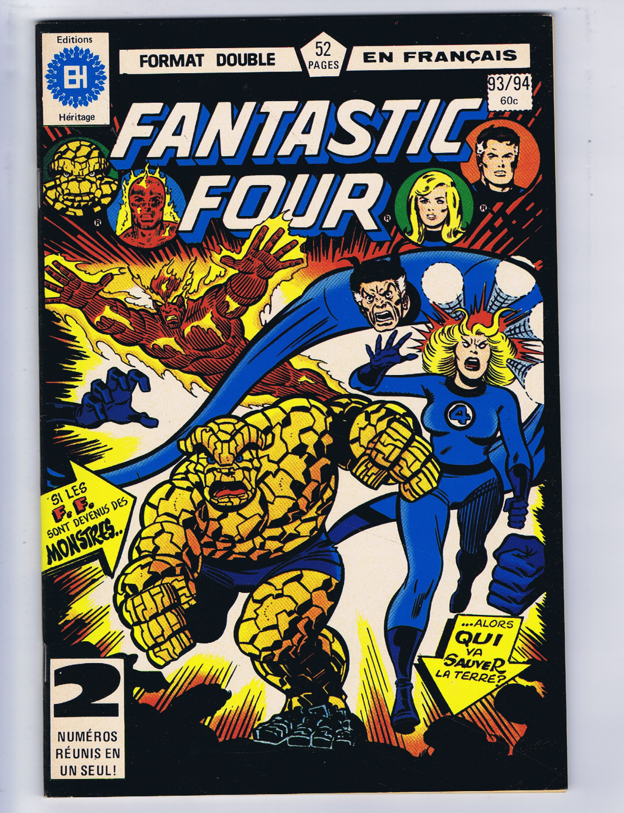 Fantastic Four #93/94 Editions Heritage FRENCH/CANADIAN 1979