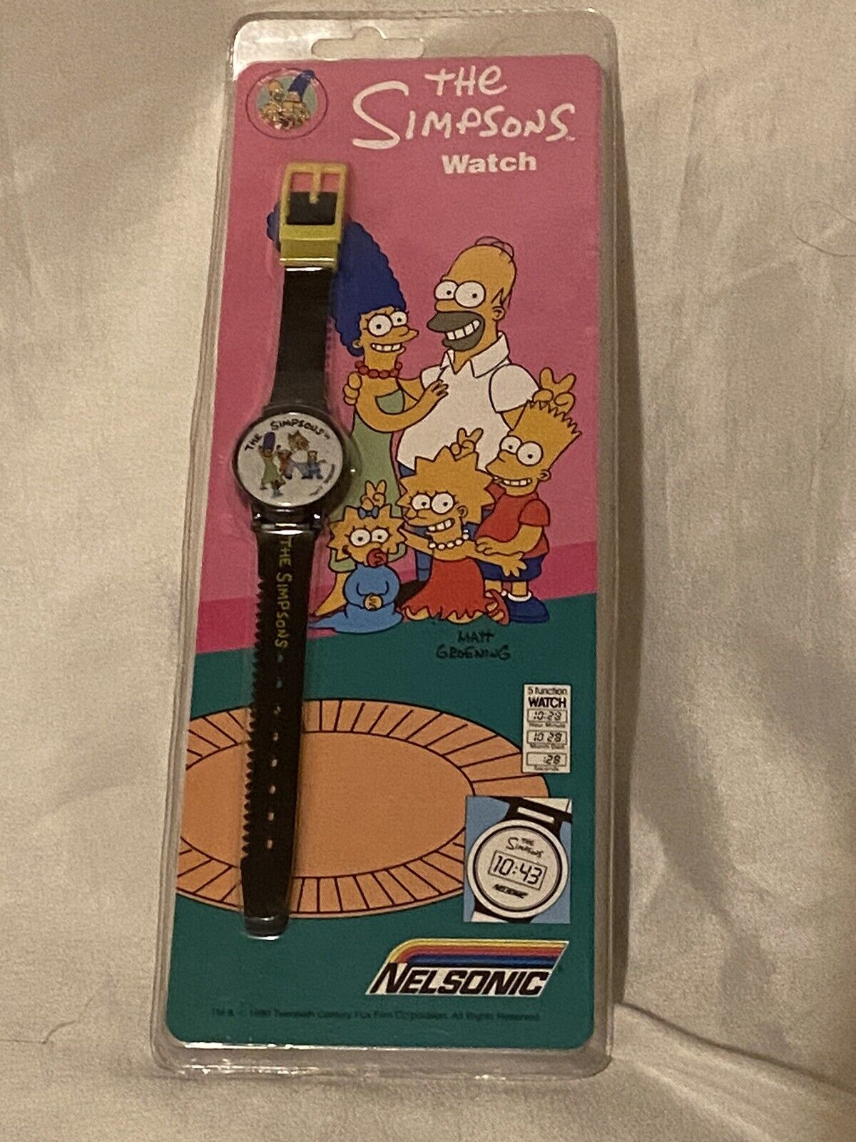 Vintage 1990 Simpson Family Nelsonic Vintage Simpsons New Sealed Wrist Watch