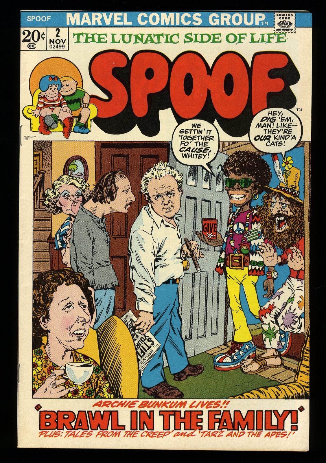 Spoof #2 NM 9.4 Archie Bunker Bronze Age Humor Marvel 1972