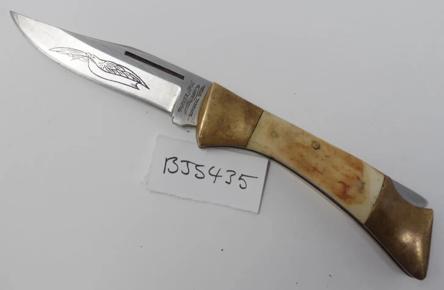 Vintage PARKER-IMAI Cutlery Co Hunter K-266 Eagle Brand Stag Handle Pocket Knife