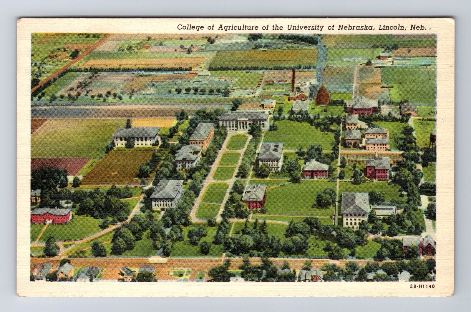 Lincoln NE-Nebraska, Aerial View Of College Of Agriculture, Vintage Postcard