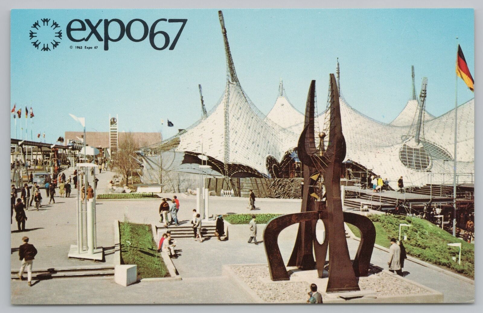 Theme Park & Expo~Federal Republic Germany Pavilion Expo 67~Vintage Postcard
