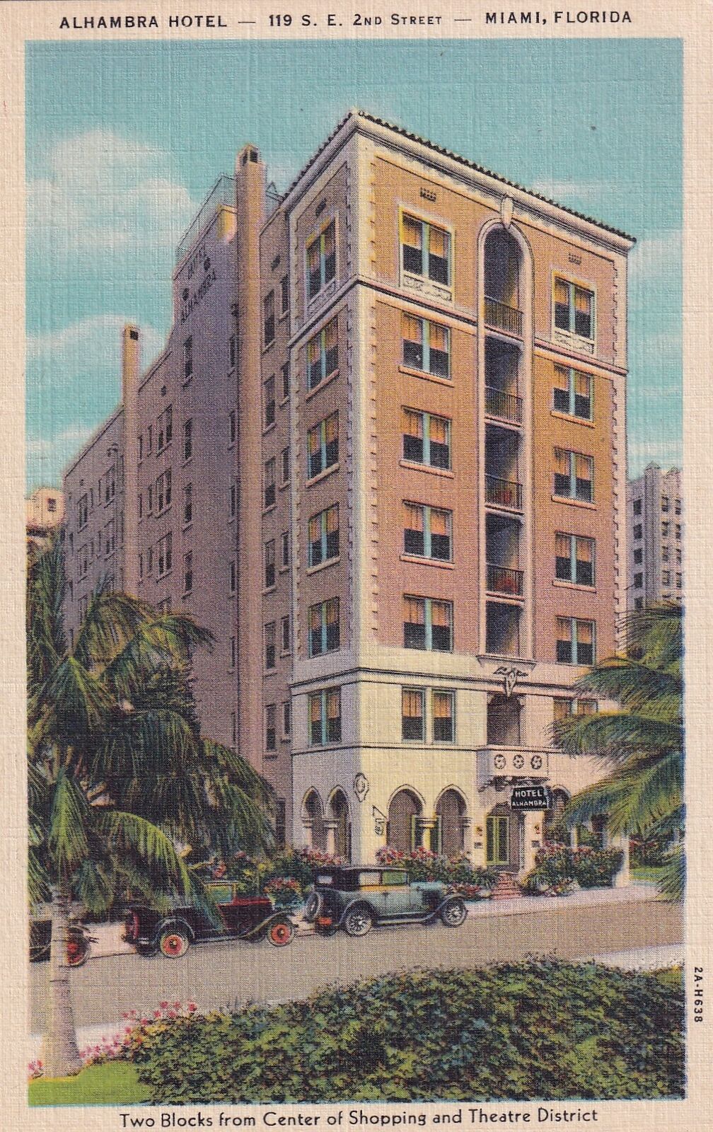 Alhambra Hotel Miami Florida FL Postcard C04
