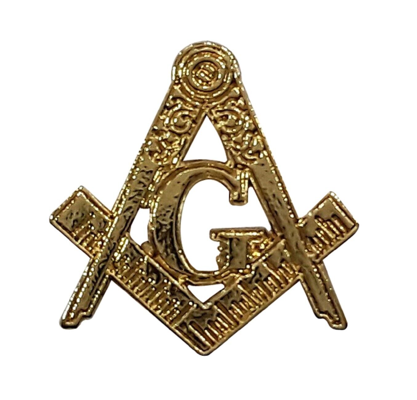 Freemasons Gold Coloured Square & Compass & G Masonic Lapel Pin LP86