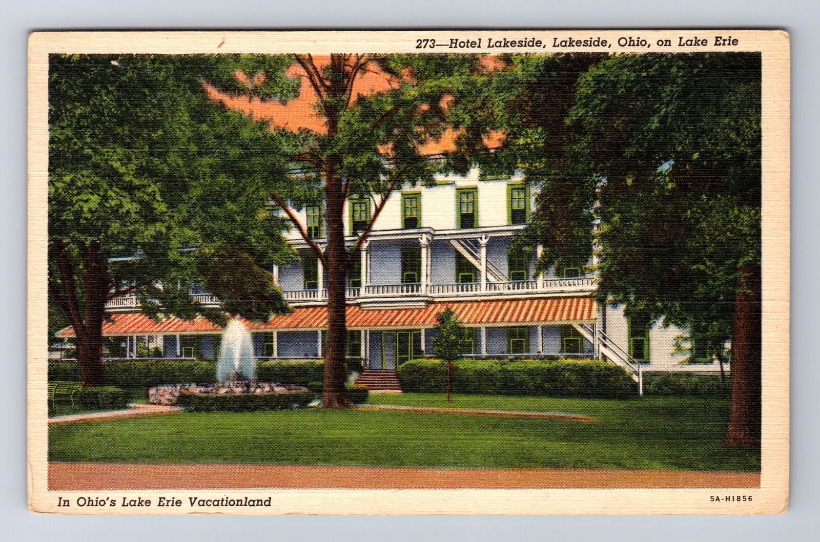 Lakeside OH-Ohio, Hotel Lakeside, Advertisement, Antique, Vintage Postcard