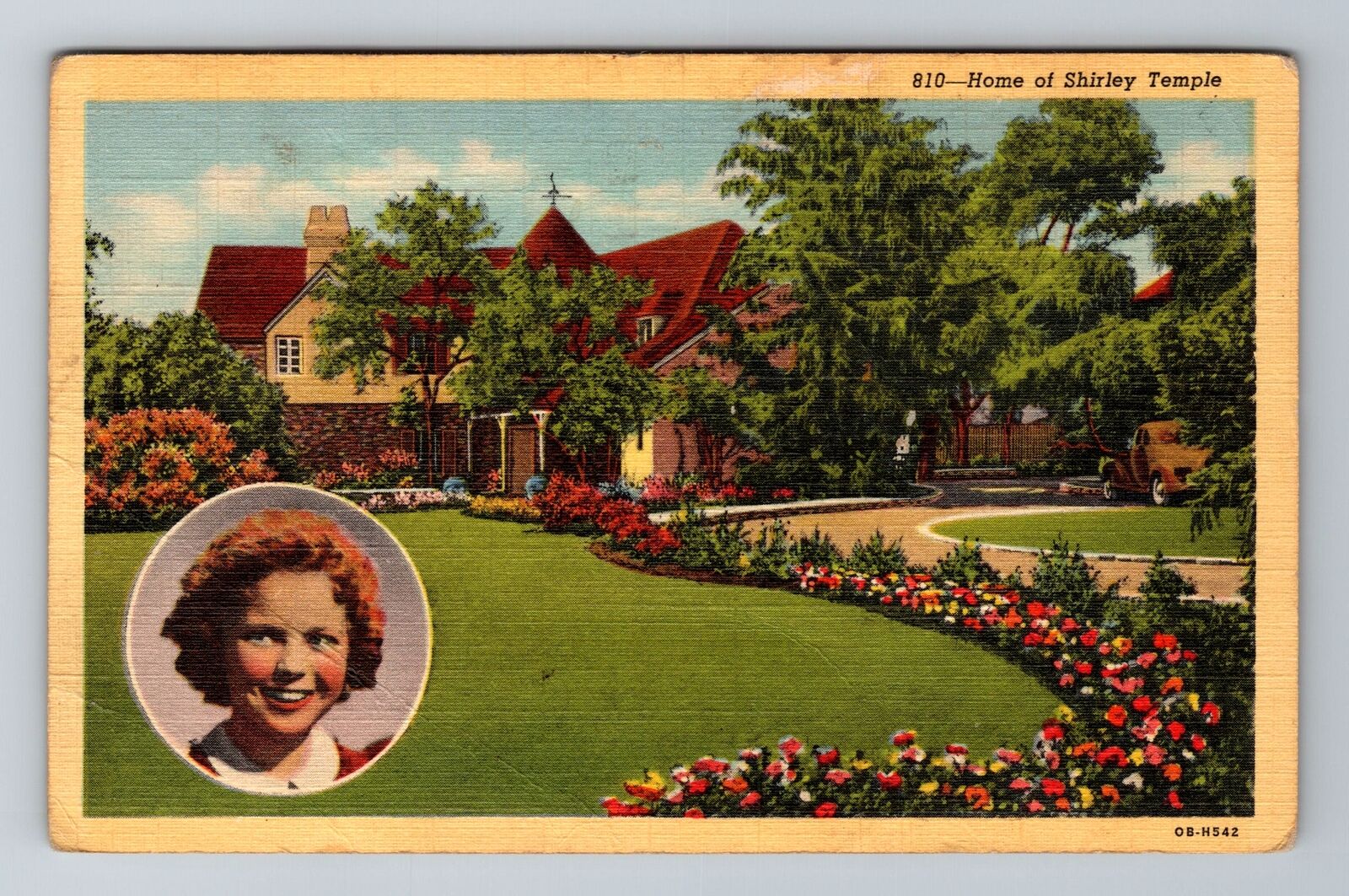 CA-California, Home Of Shirley Temple, Antique, Vintage c1943 Souvenir Postcard