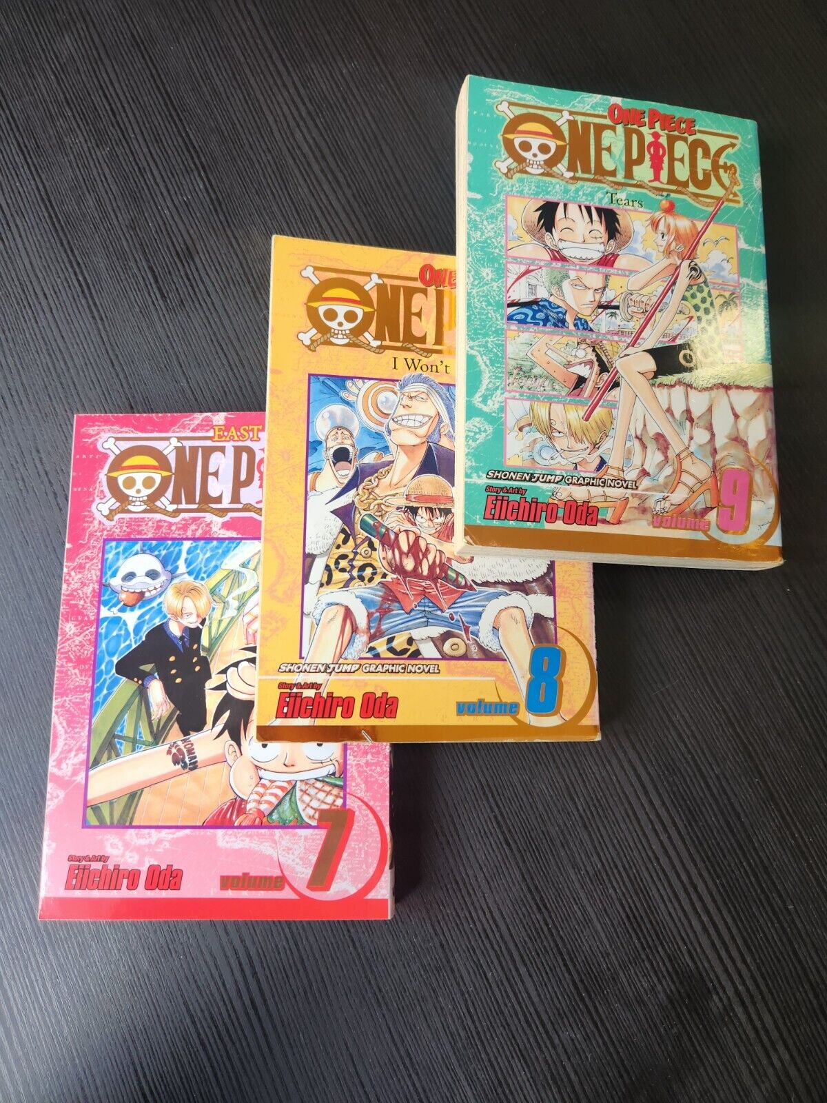 One Piece manga books volumes 7,8,9