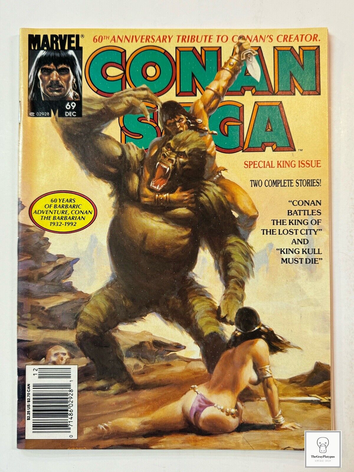 1992 Conan Saga #69 Comic Book / VF / Gil Kane / Marvel/ Special King Issue