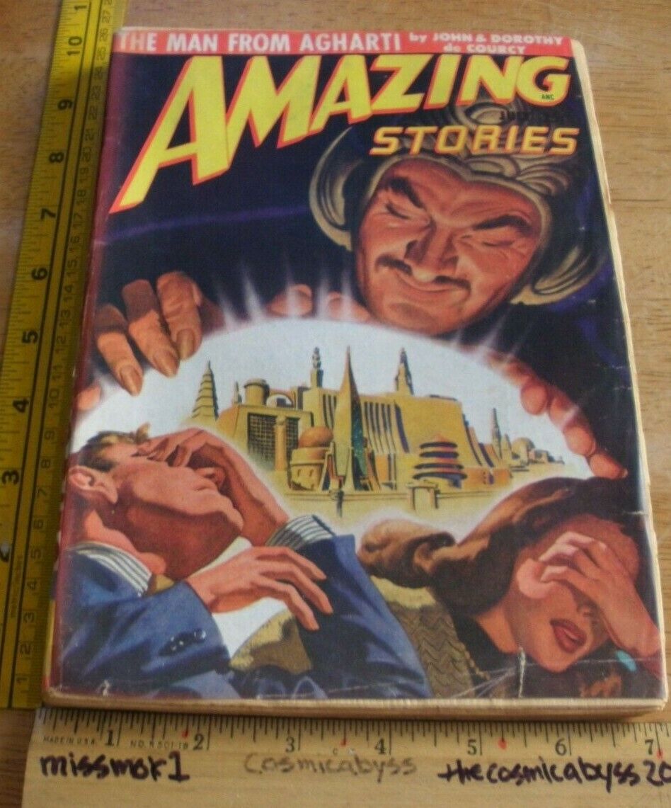 Amazing Stories July 1948 VINTAGE The Man from Agharti John & Dorothy de Courcy