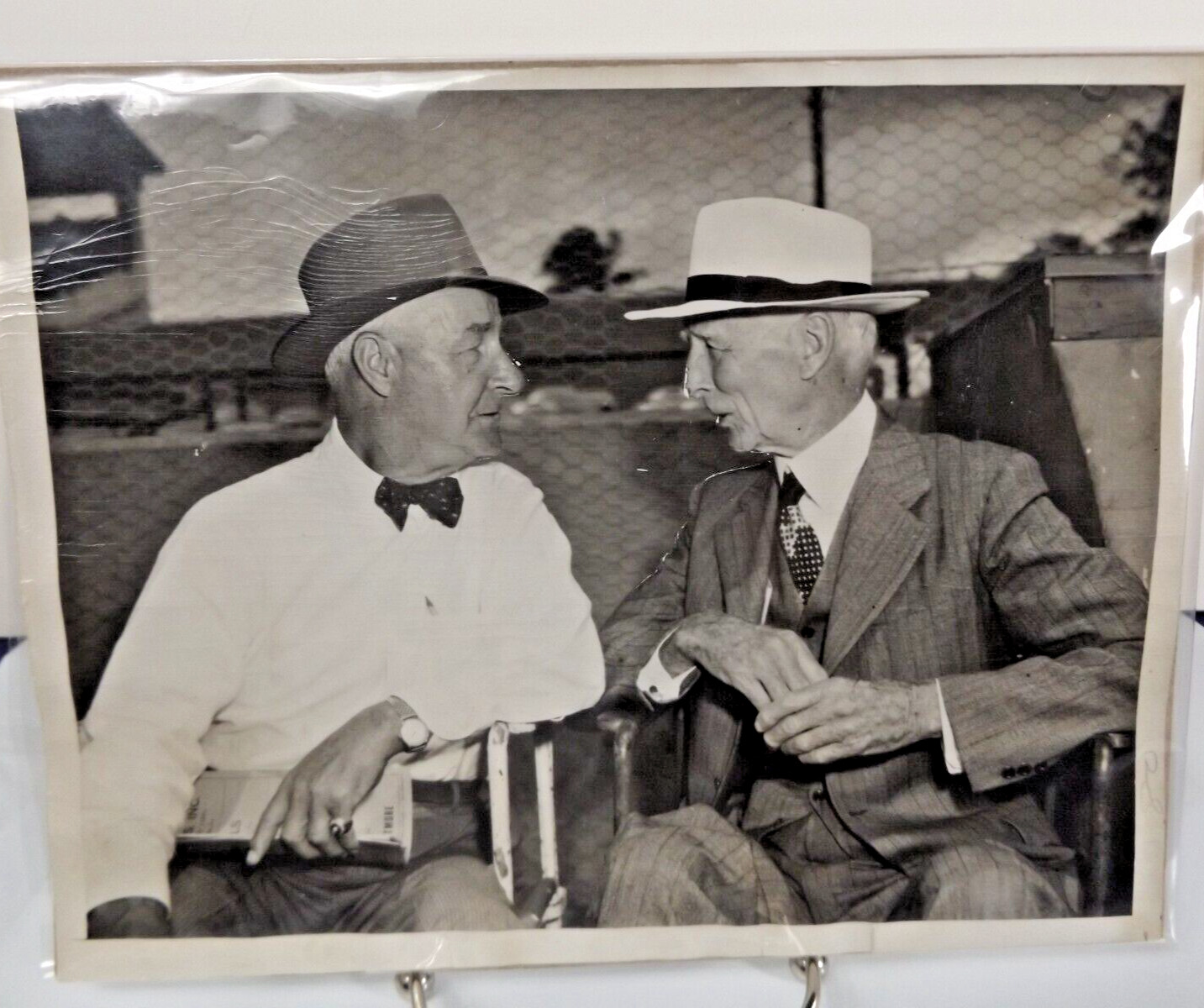 1950 Original Photo Cut Order - Connie Mack & Burt Shotton - Two Oldest Managers