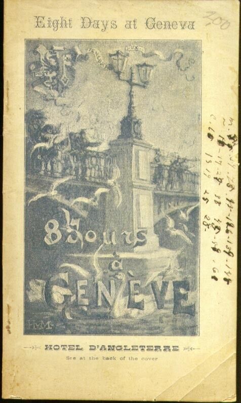 Eight Days at Geneva Hotel D\'Angleterre booklet 1900s