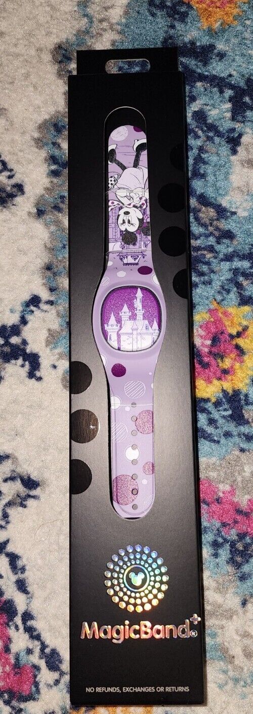 NEW Disney Magic Band Plus Minnie Mouse Cinderella's Castle Purple UNLINKED