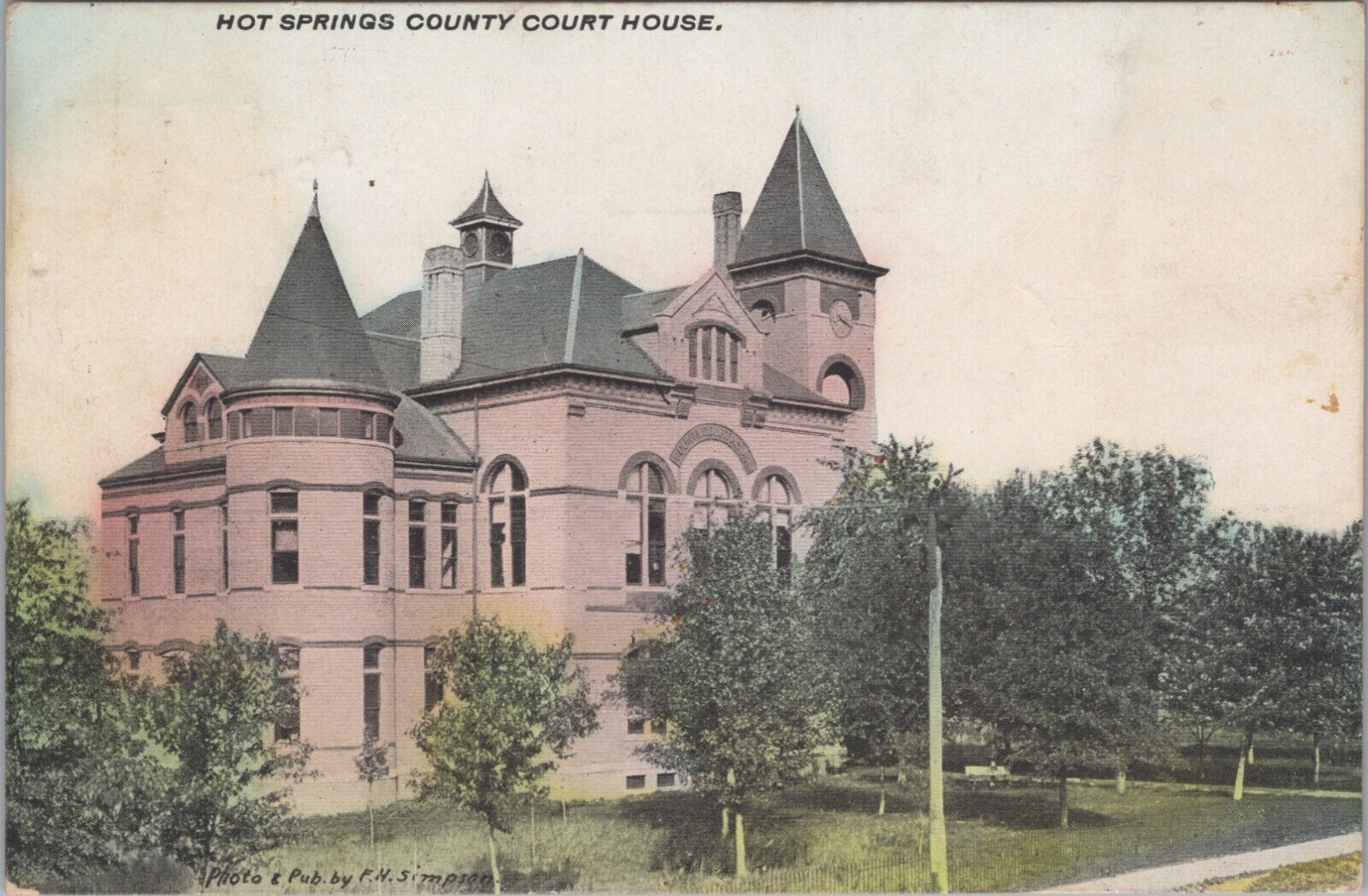 Postcard Arkansas AR Malvern Court House Hot Spring County 1909