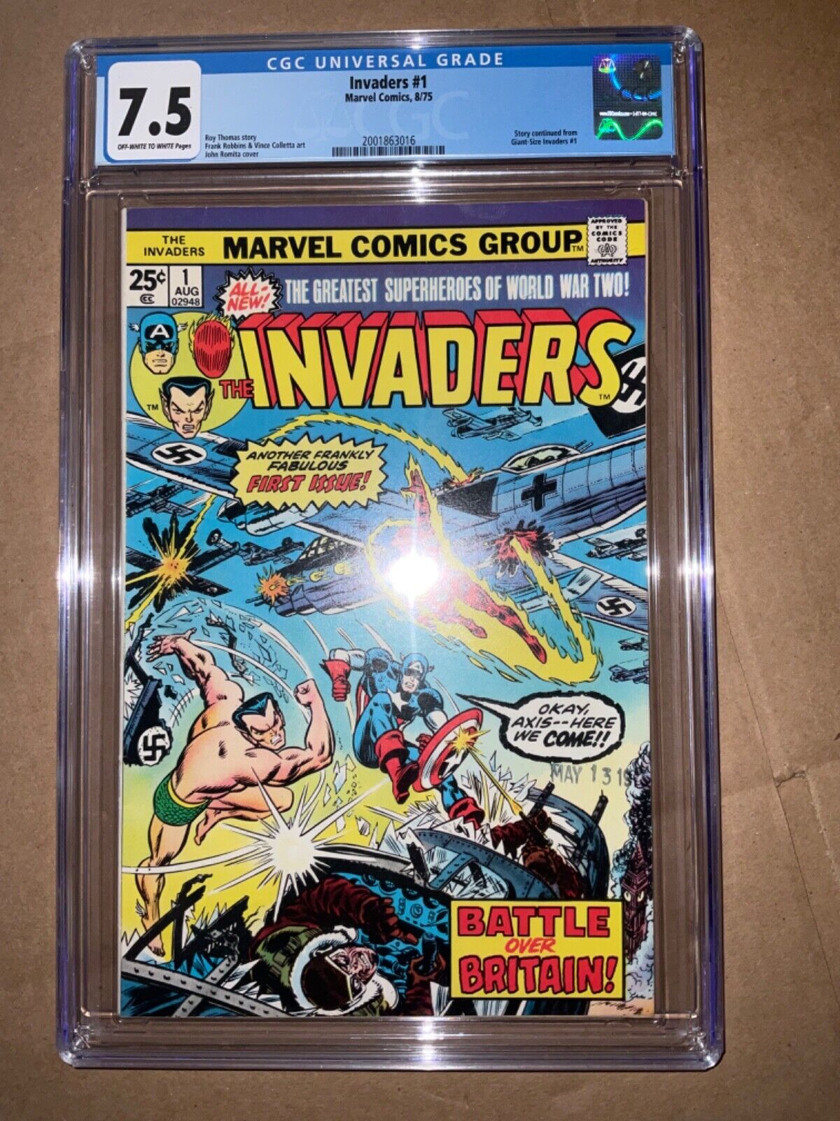 The invaders #1 CGC 7.5