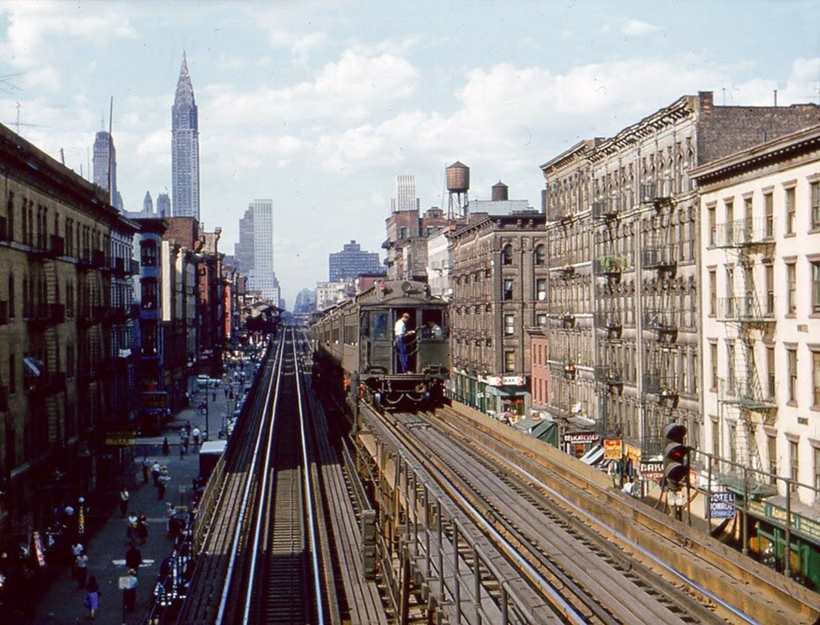 1950s NEW YORK 3rd AVENUE EL Photo  (211-J)