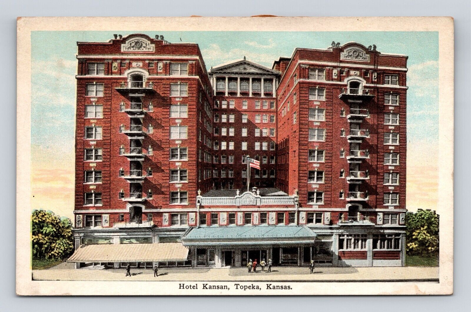 Old Postcard Hotel Kansan Topeka Kansas KS Vintage 1910-1920\'s