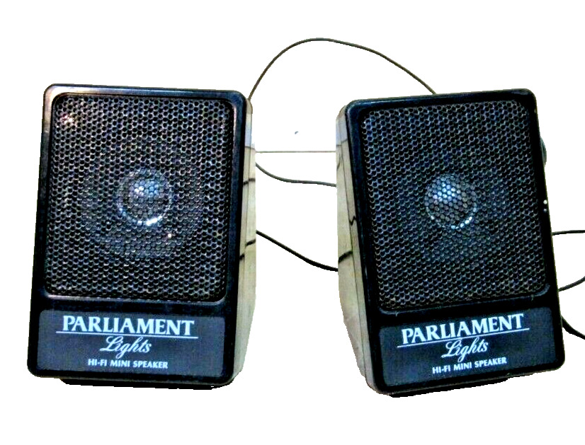 Hi-Fi Mini Speakers   ~ Parliament Lights~    1991 Pair Corded
