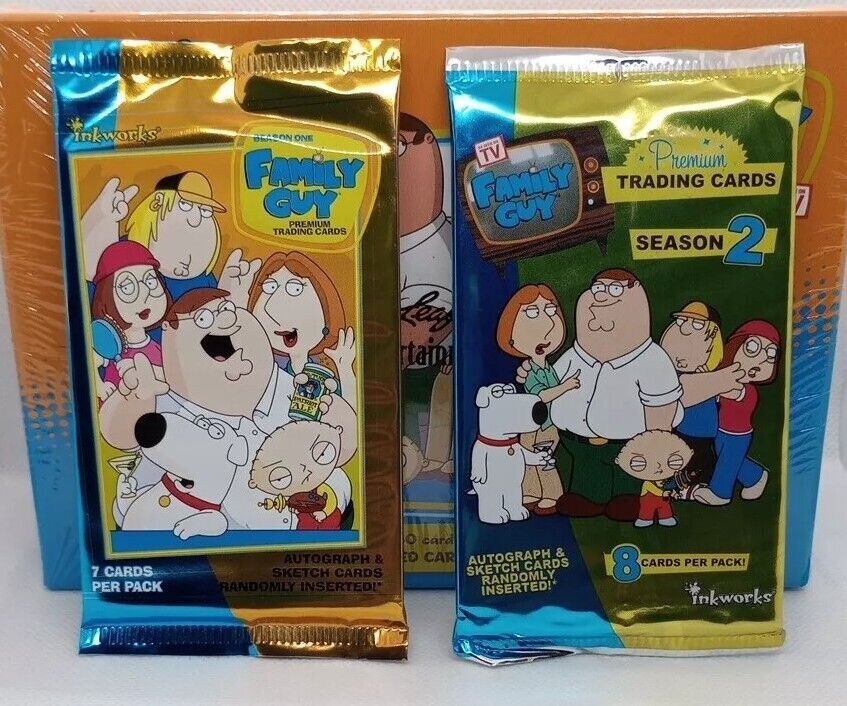 2011 LEAF FAMILY GUY FACTORY SEALED BOX SET With One Pack Of Season 1 And 2