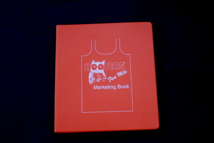 Vtg 2003 Hooters Five Mile Marketing Master Book of Promo Activities Uniform