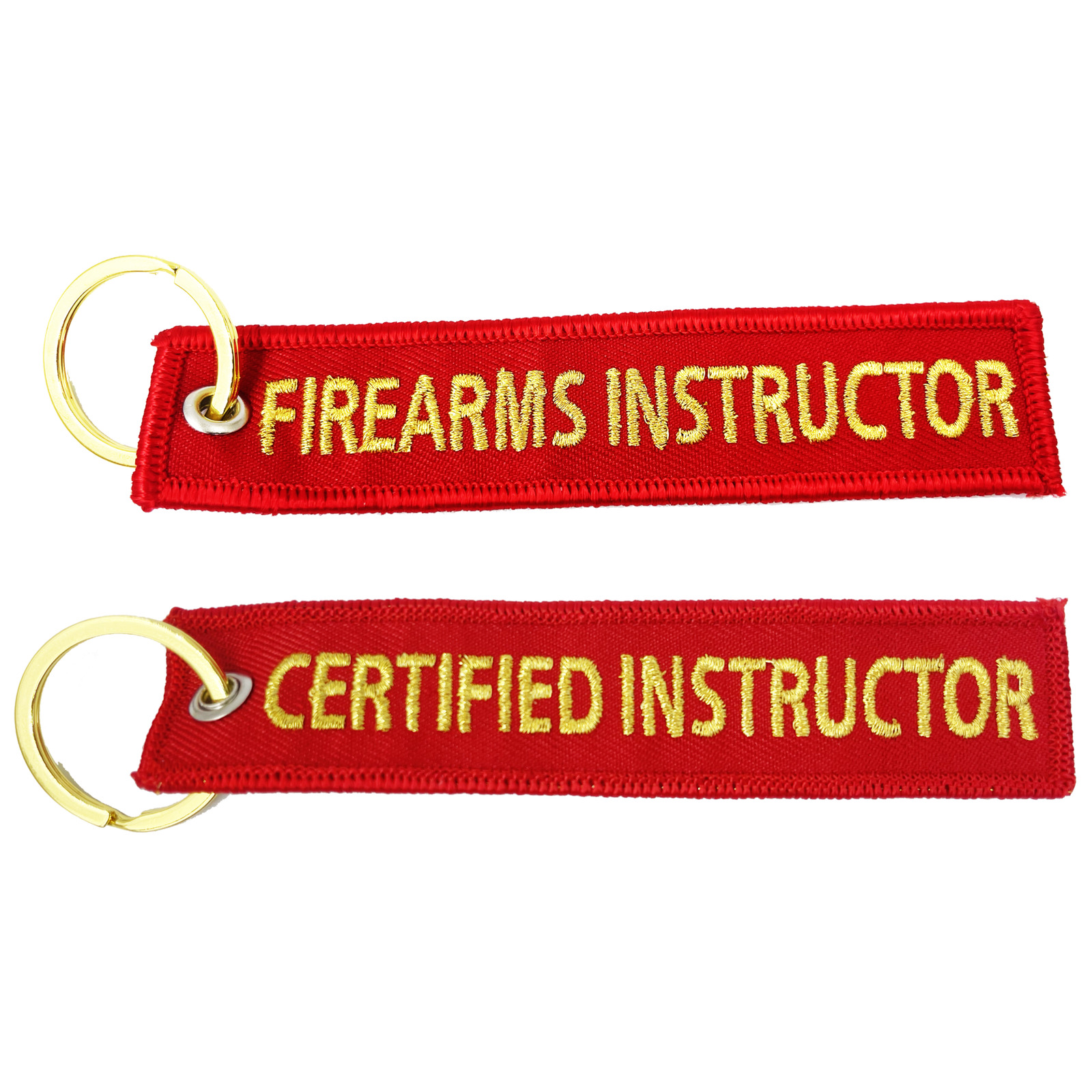 FIREARMS INSTRUCTOR keychain LUGGAGE TAG ZIPPER PULL CERTIFIED Range Master BL14