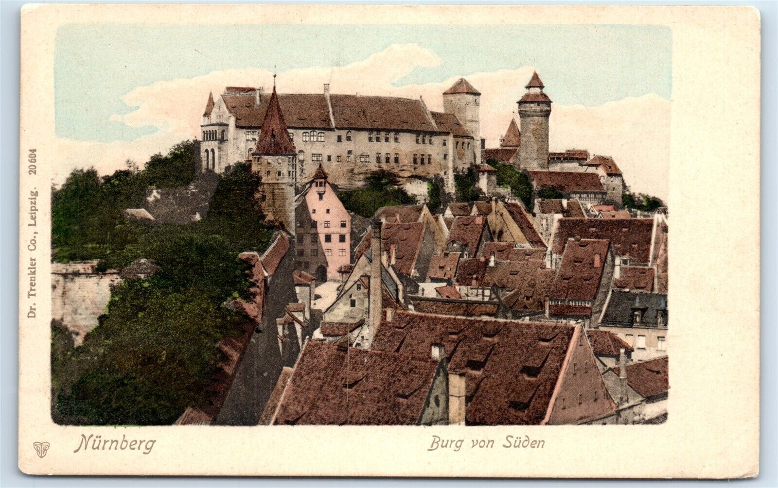 Postcard Nürnberg Burg von Süden H182