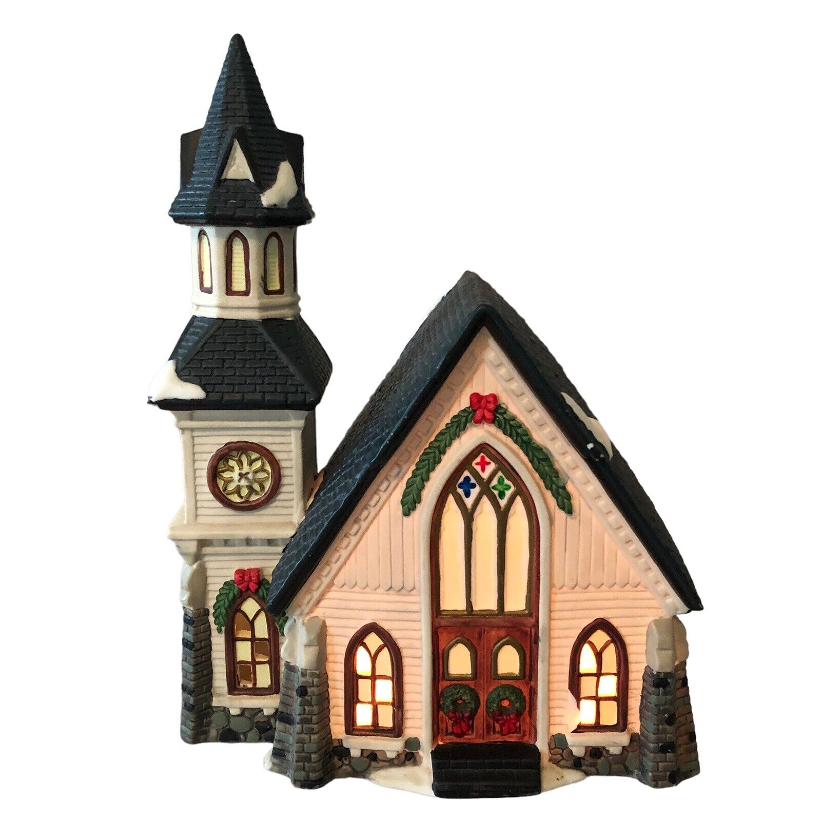 O’Well-Heartland Valley Village Church Deluxe Porcelain Lighted House 1998 LE
