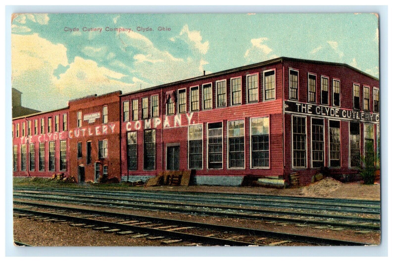 THE CLYDE CUTLERY KNIFE COMPANY FACTORY CLYDE OHIO OH POSTCARD (GZ4)