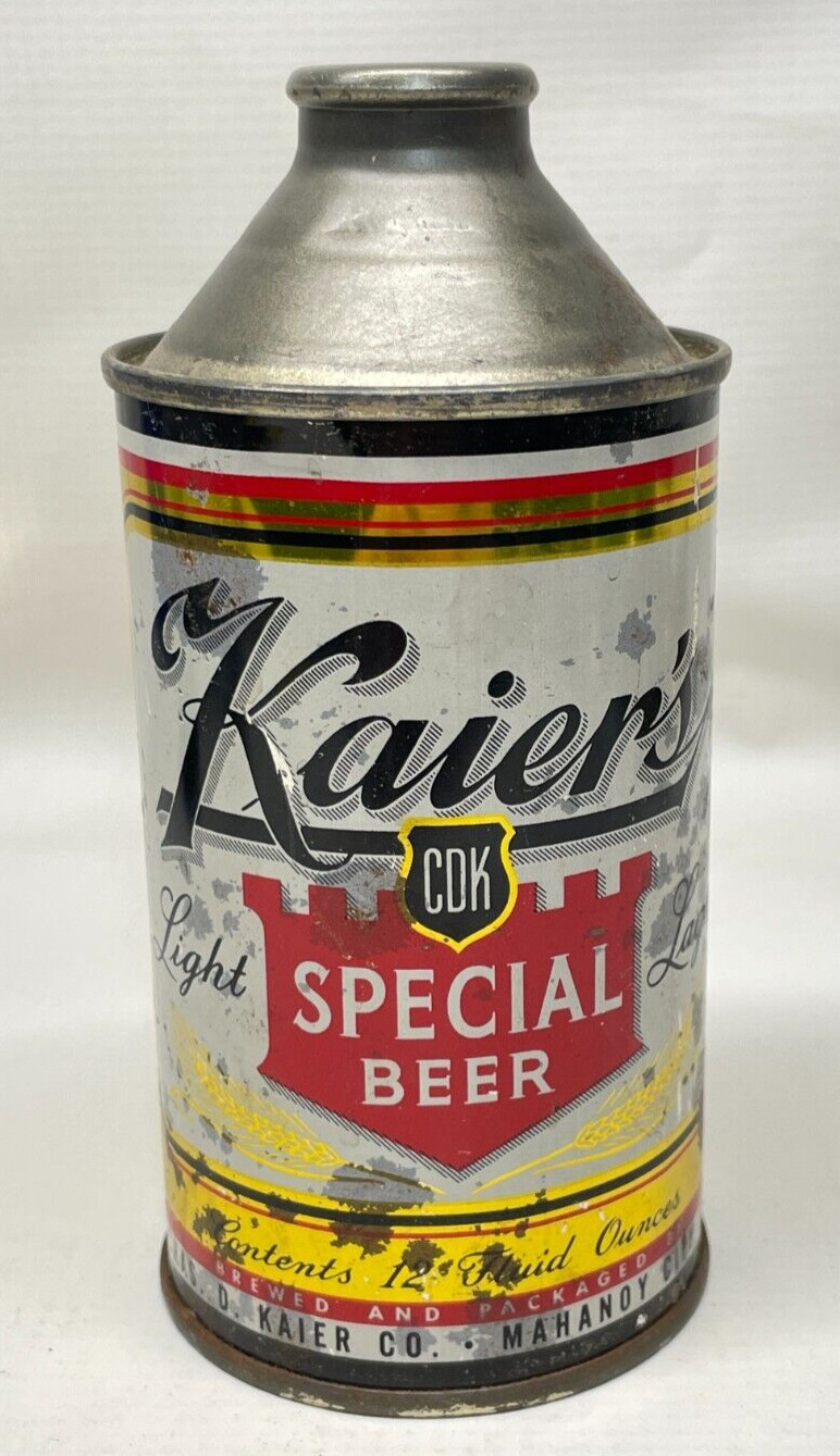 RARE Vintage Kaiers Special Beer Cone Top Beer Can EXCELLENT CONDITION
