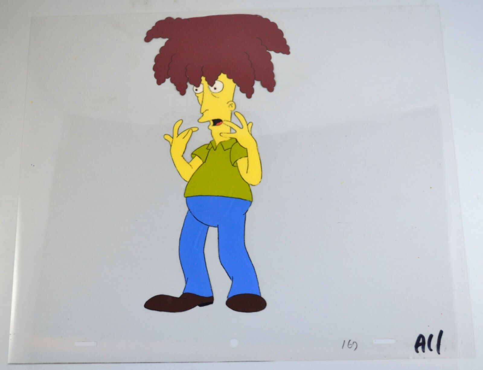 Simpsons Production Cels, Sideshow Bob with Pencil Sketch