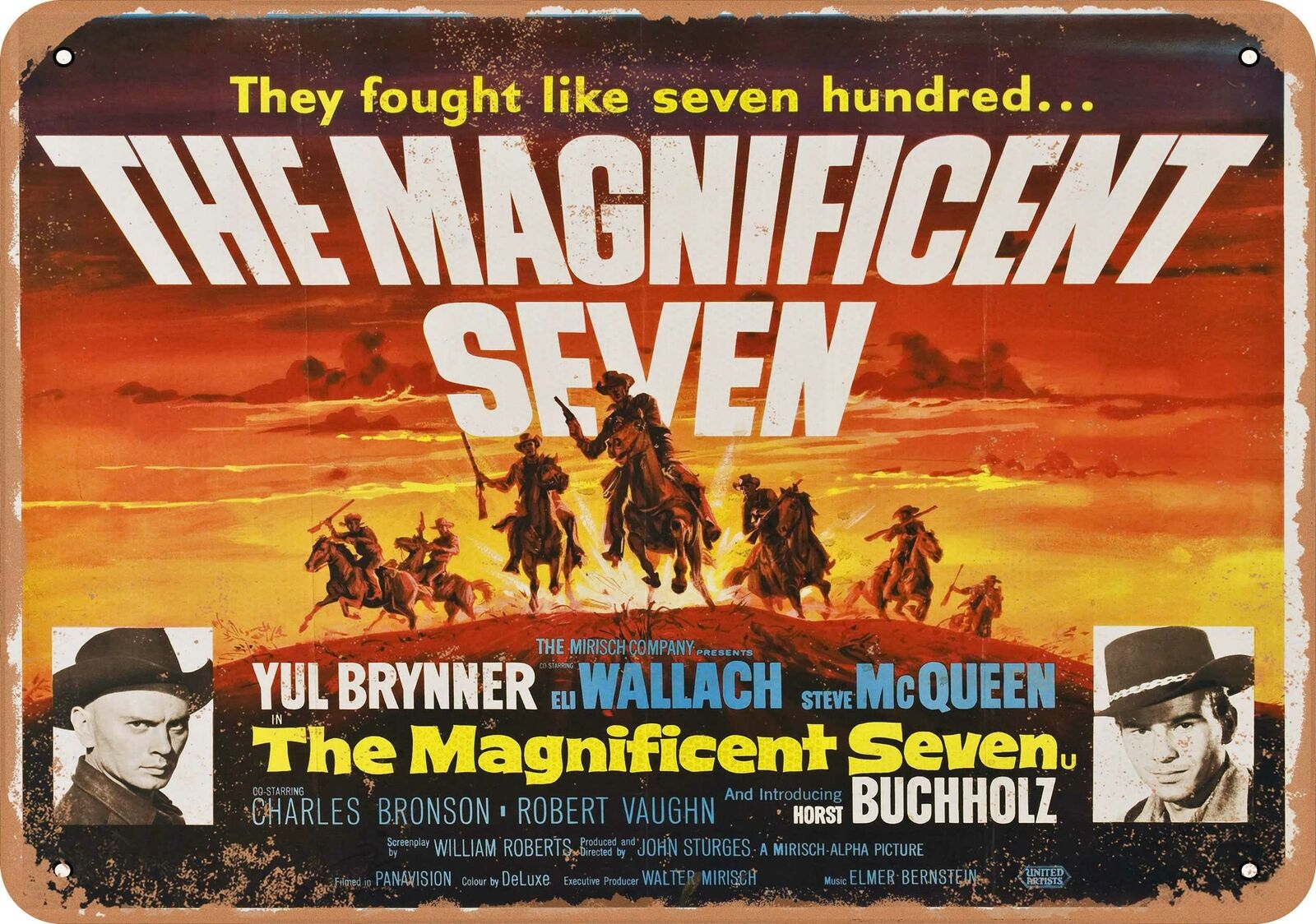 Metal Sign - Magnificent Seven (1960) 1 - Vintage Look