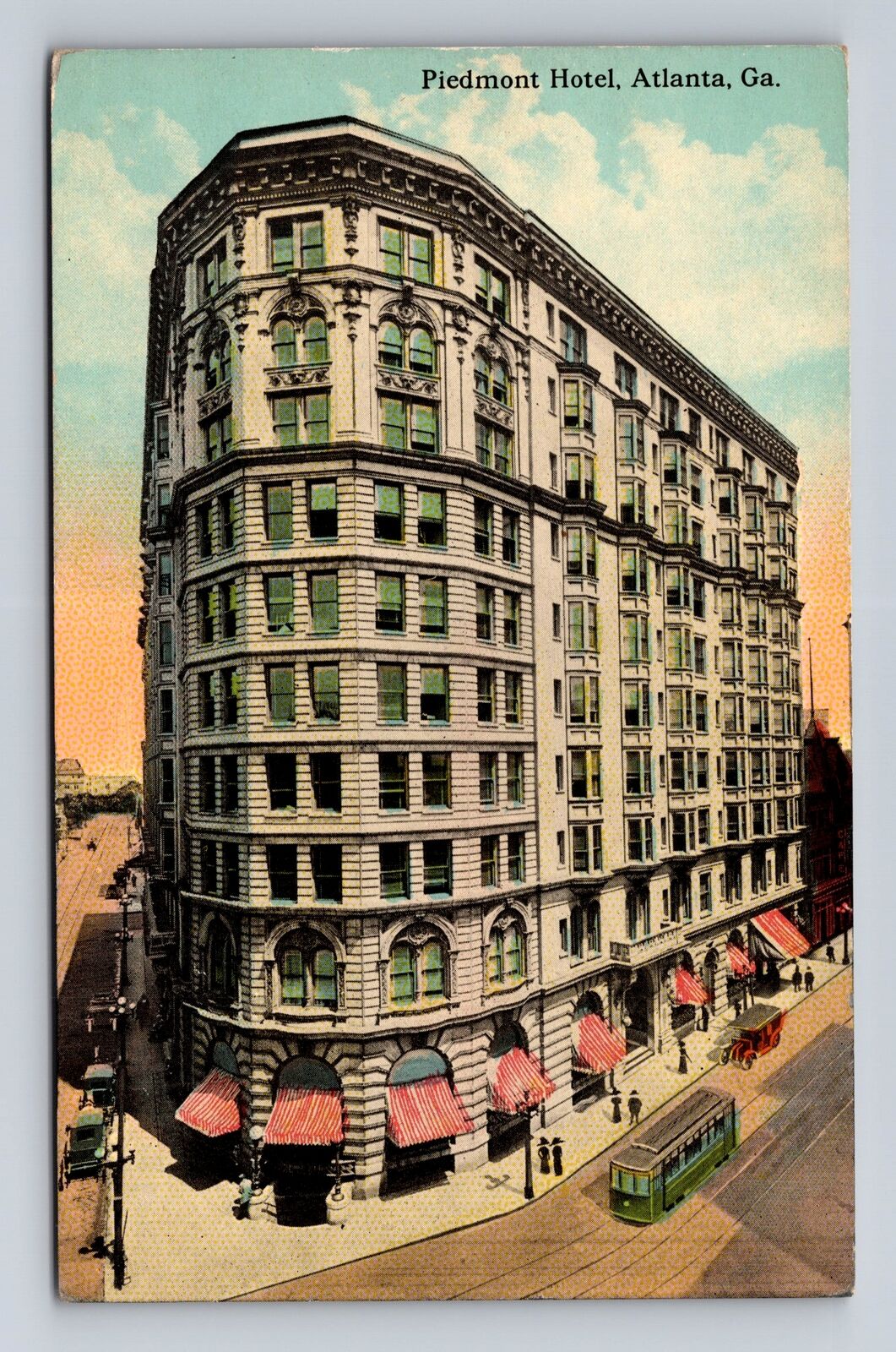 Atlanta GA-Georgia, Piedmont Hotel Advertising, Antique, Vintage Postcard
