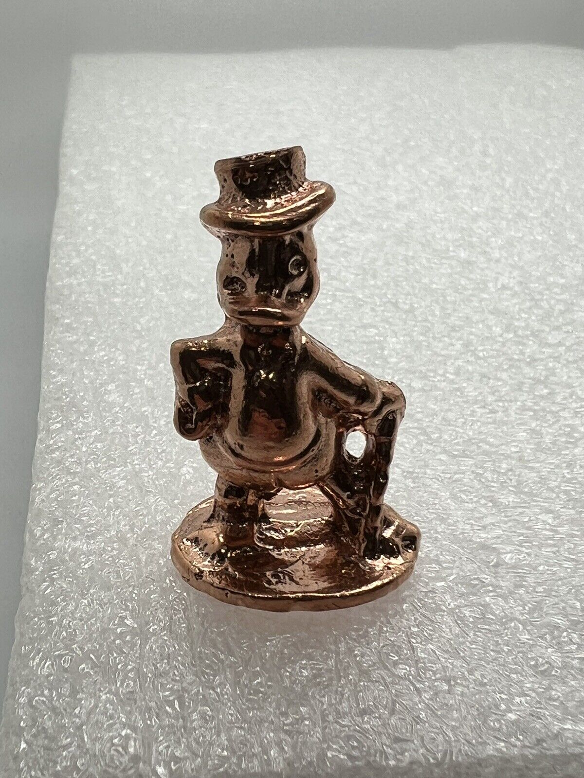 20+- Gram .999 Copper Pour Scrooge Mcduck Figurine Unique Rare Collector Piece