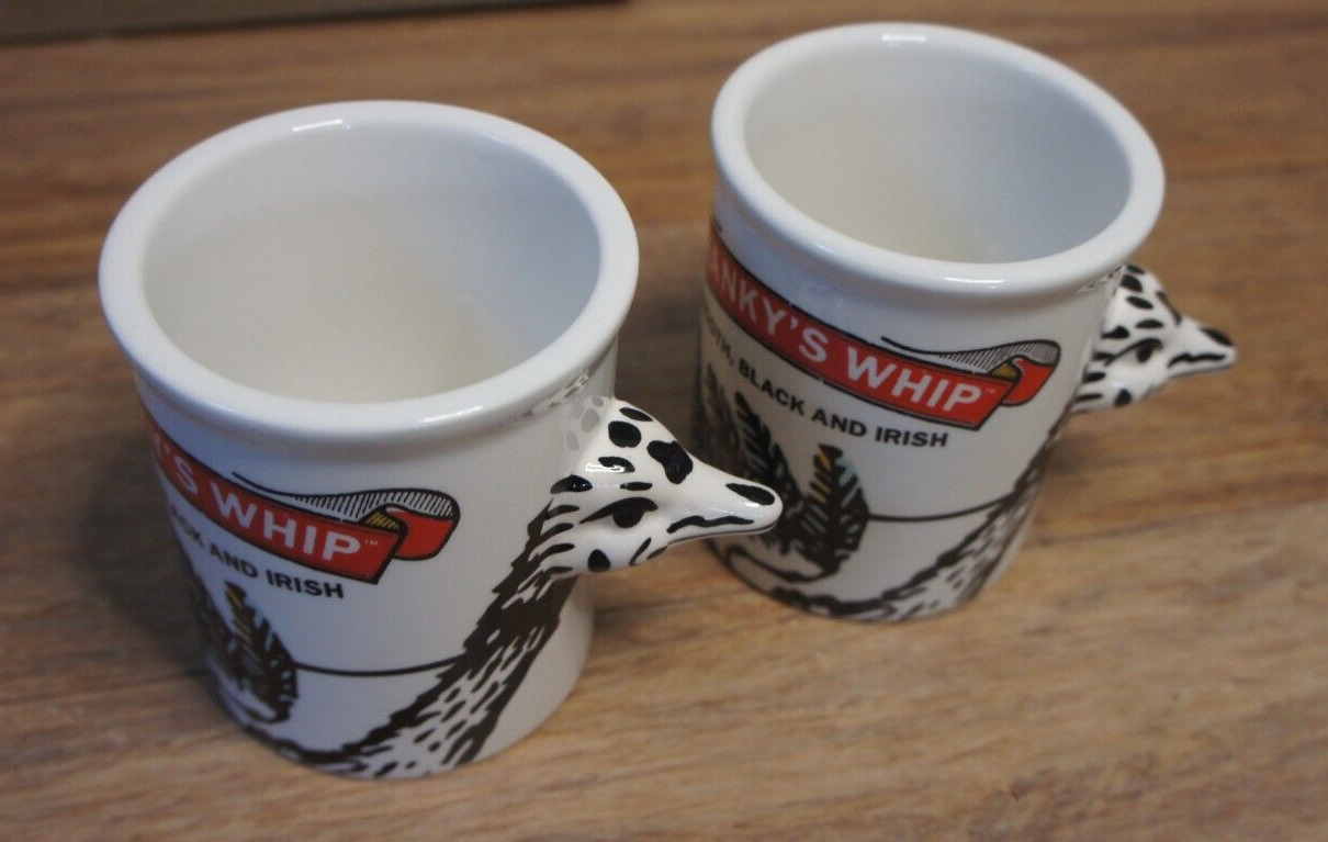 2 - Shanky\'s Whip Ceramic Coffee Mugs Racing Ostrich Logo Ireland IRISH LIQUOR